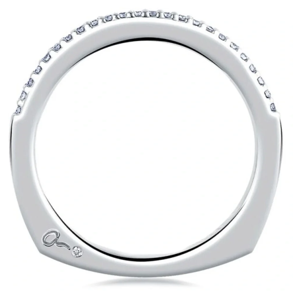 A.Jaffe 18k White Gold and Diamond Band - Picture 2 of 15